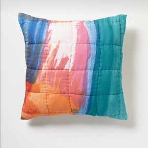 Anthropologie Brushstroke Euro Sham Retired Design